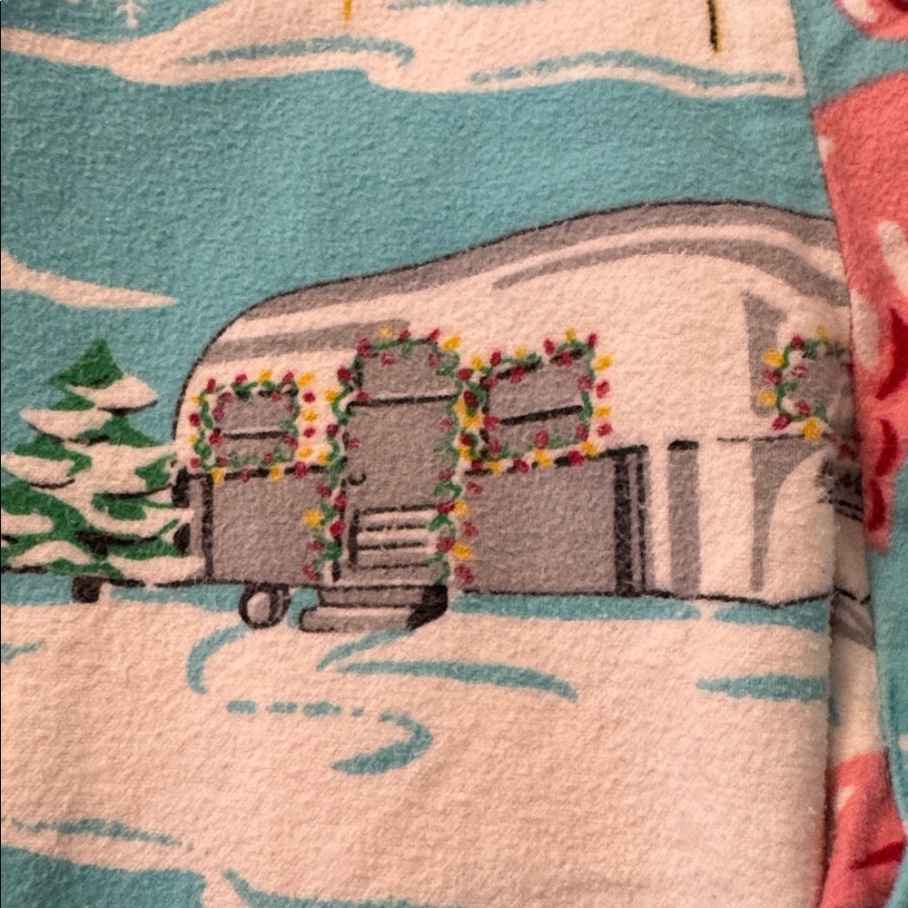 Nick & Nora Blue Pajama Top with Flamingo Design - Picture 4 of 4